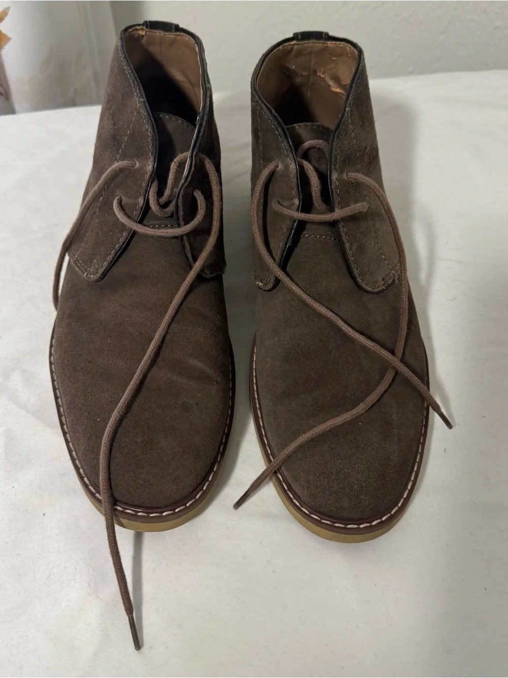 Banana Republic Men's Suede Desert Chukka Boots Brown with Tan Sole See All Pics